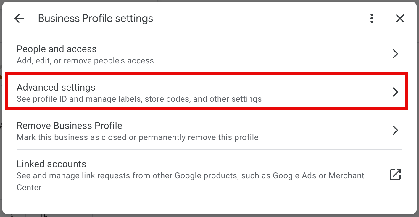 Google Ads Location Extention for GMB - Business Profile Settings - Advanced Settings.png